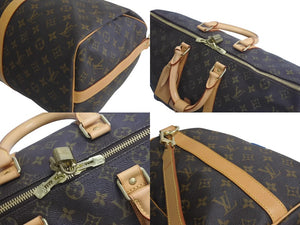 LOUISVUITTON ルイヴィトン モノグラム キーポル45 ボストンバッグ オーダーメイド M41428 PVC ブラウン ゴールド 美品 中古 4c075630
