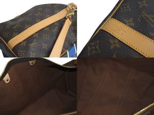 LOUISVUITTON ルイヴィトン モノグラム キーポル45 ボストンバッグ オーダーメイド M41428 PVC ブラウン ゴールド 美品 中古 4c075630