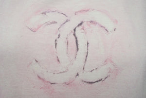 CHANEL シャネル Tシャツ ココマーク タイダイ柄 P34611K02001 フランス製 コットン ピンク 34 美品 中古 4c075633
