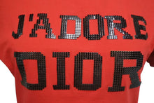 Load image into Gallery viewer, 極美品 CHRISTIAN DIOR クリスチャンディオール Tシャツ J&#39;ADORE ジャドール 3A16155021 ジョンガリアーノ サイズ38 レッド 中古 4c075634