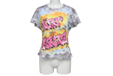 極美品 CHRISTIAN DIOR クリスチャンディオール ガリアーノ期 KAOS Tシャツ 4P16155205 グレ― グラフィック 40 中古 4c075638