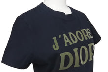 Load image into Gallery viewer, Christian Dior クリスチャンディオール J&#39;ADORE ジャドール 半袖Tシャツ 3A18155020 サイズ40 ブラック カーキ 美品 中古 4c075637