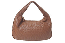 Load image into Gallery viewer, BOTTEGAVENETA ボッテガヴェネタ ショルダーバッグ イントレチャート ホーボー 115653 ブラウン レザー ゴールド金具 中古 4c075643