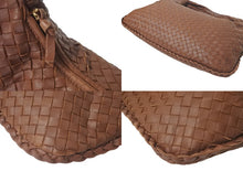 Load image into Gallery viewer, BOTTEGAVENETA ボッテガヴェネタ ショルダーバッグ イントレチャート ホーボー 115653 ブラウン レザー ゴールド金具 中古 4c075643