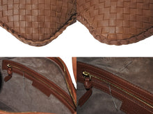 Load image into Gallery viewer, BOTTEGAVENETA ボッテガヴェネタ ショルダーバッグ イントレチャート ホーボー 115653 ブラウン レザー ゴールド金具 中古 4c075643