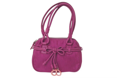 極美品 ChristianDior クリスチャンディオール トロッター ハンドバッグ レザー ジャガード パープル ピンク シルバー金具 中古 4c075644