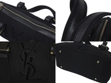 画像をギャラリービューアに読み込む, YVES SAINT LAURENT イヴサンローラン カハラロゴ ハンドバッグ ショルダーバッグ ブラック シルバー金具 美品 中古 4c075646 