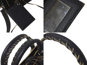 BALENCIAGA バレンシアガ ネオクラシック ミニシティ ハンドバッグ 300295 ブラック レザー シルバー金具 美品 中古 4c075647