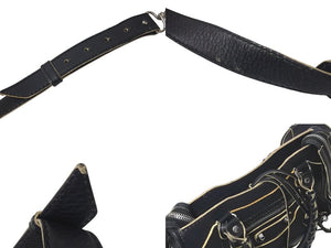 BALENCIAGA バレンシアガ ネオクラシック ミニシティ ハンドバッグ 300295 ブラック レザー シルバー金具 美品 中古 4c075647