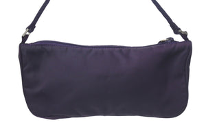PRADA プラダ ワンショルダーバッグ ミニポーチ トライアングルロゴ WS12182 ナイロン パープル シルバー金具 美品 中古 4c075648
