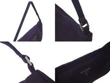 Load image into Gallery viewer, PRADA プラダ ワンショルダーバッグ ミニポーチ トライアングルロゴ WS12182 ナイロン パープル シルバー金具 美品 中古 4c075648