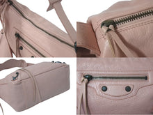 Load image into Gallery viewer, BALENCIAGA バレンシアガ ザヒップ ワンショルダーバッグ 309935 6820 レザー ピンク ブラックメタル金具 美品 中古 4c075651