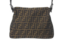 Load image into Gallery viewer, 極美品 FENDI フェンディ マンマバケット ショルダーバッグ ズッカ柄 26325 ブラウン コットンキャンバス レザー シルバー金具 中古 4c075653