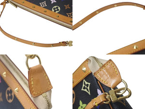 LOUISVUITTON ルイヴィトン ポシェットアクセソワール アクセサリーポーチ M92648 モノグラム マルチカラー ブラック 美品 中古 4c075655
