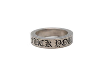 Load image into Gallery viewer, CHROME HEARTS クロムハーツ リング 6mm スペーサーファックユーリング 指輪 サイズ20.5号 シルバー 925刻印 12.2g 中古 4c075658