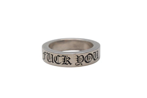 CHROME HEARTS クロムハーツ リング 6mm スペーサーファックユーリング 指輪 サイズ20.5号 シルバー 925刻印 12.2g 中古 4c075658