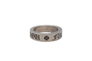 CHROME HEARTS クロムハーツ リング 6mm スペーサーファックユーリング 指輪 サイズ20.5号 シルバー 925刻印 12.2g 中古 4c075658