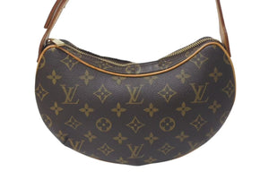 極美品 LOUIS VUITTON ルイヴィトン モノグラム クロワッサン PM ハンドバッグ M51510 ブラウン ワンショルダー ロゴ 中古 4c075664