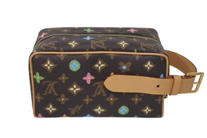 新品未使用 LOUIS VUITTON x Tyler The Creator ルイ ヴィトン タイラーザクリエーター モノグラムクラギー ロッカードップキット ハンドバッグ M47069 ブラウン 中古 4c075667