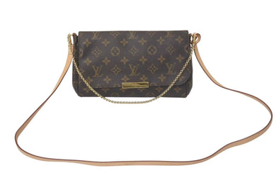 極美品 LOUIS VUITTON ルイヴィトン モノグラム フェイボリットPM ショルダーバッグ M40717 ブラウン ゴールド金具 中古 4c075668