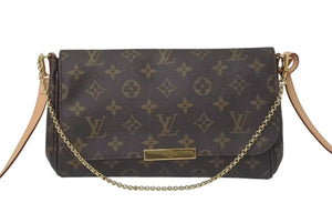 極美品 LOUIS VUITTON ルイヴィトン モノグラム フェイボリットPM ショルダーバッグ M40717 ブラウン ゴールド金具 中古 4c075668