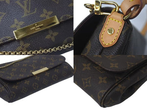 極美品 LOUIS VUITTON ルイヴィトン モノグラム フェイボリットPM ショルダーバッグ M40717 ブラウン ゴールド金具 中古 4c075668