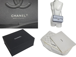 CHANEL シャネル チェーンショルダーバッグ マトラッセ23 キャビアスキン シルバー シルバー金具 ランダムシリアル 中古 4c075675