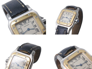 CARTIER カルティエ サントス ガルべ LM 200114A 腕時計 K18ゴールド ステンレス レザー 美品 中古 4c075678