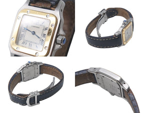 CARTIER カルティエ サントス ガルべ LM 200114A 腕時計 K18ゴールド ステンレス レザー 美品 中古 4c075678