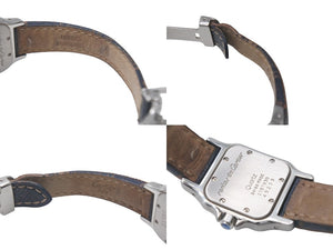 CARTIER カルティエ サントス ガルべ LM 200114A 腕時計 K18ゴールド ステンレス レザー 美品 中古 4c075678