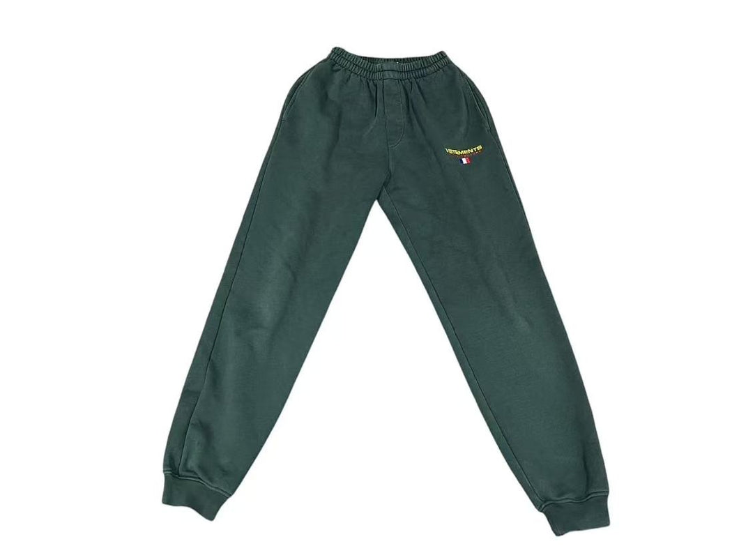VETEMENTS ヴェトモン HAUTE COUTURE スウェットパンツ UE52PA160V グリーンコットン S 美品 中古 4c075679 
