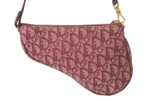 ChristianDior クリスチャンディオール サドルポーチ ワンショルダーバッグ トロッター MC1022 レッド 美品 中古 4c075685