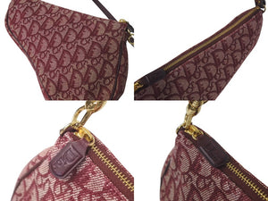 ChristianDior クリスチャンディオール サドルポーチ ワンショルダーバッグ トロッター MC1022 レッド 美品 中古 4c075685