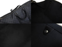 Load image into Gallery viewer, 極美品 LOUIS VUITTON ルイヴィトン キーポル バンドリエール55 ボストンバッグ N41413 ダミエグラフィット ブラック シルバー金具 中古 4c075695
