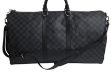 Load image into Gallery viewer, 極美品 LOUIS VUITTON ルイヴィトン キーポル バンドリエール55 ボストンバッグ N41413 ダミエグラフィット ブラック シルバー金具 中古 4c075695