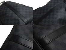 Load image into Gallery viewer, 極美品 LOUIS VUITTON ルイヴィトン キーポル バンドリエール55 ボストンバッグ N41413 ダミエグラフィット ブラック シルバー金具 中古 4c075695