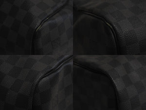 極美品 LOUIS VUITTON ルイヴィトン キーポル バンドリエール55 ボストンバッグ N41413 ダミエグラフィット ブラック シルバー金具 中古 4c075695