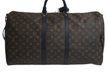 Load image into Gallery viewer, 極美品 LOUIS VUITTON ルイヴィトン キーポルバンドリエール55 ボストンバッグ M56714 モノグラムマカサー ブラック 中古 4c075696