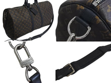 Load image into Gallery viewer, 極美品 LOUIS VUITTON ルイヴィトン キーポルバンドリエール55 ボストンバッグ M56714 モノグラムマカサー ブラック 中古 4c075696