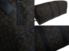 Load image into Gallery viewer, 極美品 LOUIS VUITTON ルイヴィトン キーポルバンドリエール55 ボストンバッグ M56714 モノグラムマカサー ブラック 中古 4c075696