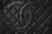 Load image into Gallery viewer, 極美品 CHANEL シャネル 復刻トートバッグ ハンドバッグ 7番台 キャビアスキン ブラック ココマーク ロゴ 鞄 シルバー金具 中古 4c075700
