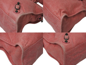 BALENCIAGA バレンシアガ ザ シティ 2WAY ハンドバッグ ピンク レザー 115748 ショルダーバッグ 良品 中古 4c075702