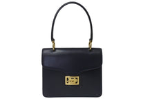 Load image into Gallery viewer, CELINE セリーヌ ヴィンテージ サルキー ミニハンドバッグ トートバッグ レザー ブラック 馬車金具 美品 中古 4c075710