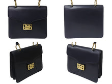 Load image into Gallery viewer, CELINE セリーヌ ヴィンテージ サルキー ミニハンドバッグ トートバッグ レザー ブラック 馬車金具 美品 中古 4c075710