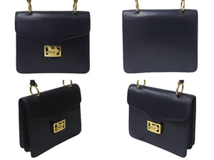 CELINE セリーヌ ヴィンテージ サルキー ミニハンドバッグ トートバッグ レザー ブラック 馬車金具 美品 中古 4c075710
