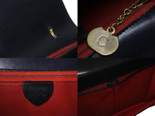 Load image into Gallery viewer, CELINE セリーヌ ヴィンテージ サルキー ミニハンドバッグ トートバッグ レザー ブラック 馬車金具 美品 中古 4c075710