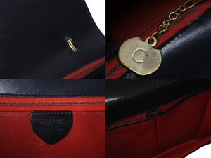 CELINE セリーヌ ヴィンテージ サルキー ミニハンドバッグ トートバッグ レザー ブラック 馬車金具 美品 中古 4c075710
