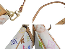 Load image into Gallery viewer, 新品同様 LOUIS VUITTON ルイヴィトン モノグラム マルチカラー ポシェット アクセソワール アクセサリーポーチ M92649 村上隆 ホワイト 中古 4c075718