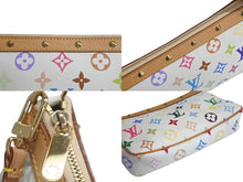 Load image into Gallery viewer, 新品同様 LOUIS VUITTON ルイヴィトン モノグラム マルチカラー ポシェット アクセソワール アクセサリーポーチ M92649 村上隆 ホワイト 中古 4c075718