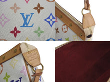 Load image into Gallery viewer, 新品同様 LOUIS VUITTON ルイヴィトン モノグラム マルチカラー ポシェット アクセソワール アクセサリーポーチ M92649 村上隆 ホワイト 中古 4c075718